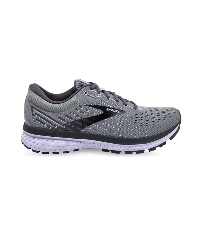 BROOKS GHOST 13 WOMENS GREY BLACKENED PEARL PURPLE