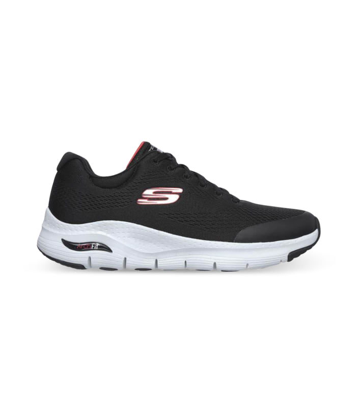 SKECHERS ARCH FIT MENS BLACK RED