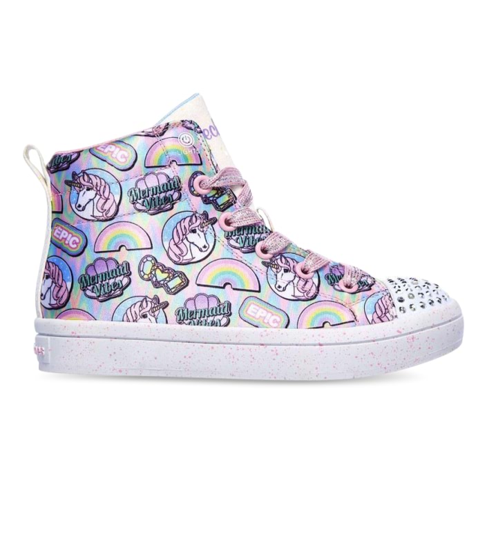SKECHERS TWI LITES UNICORN VIBES (PS) KIDS PINK MULTI
