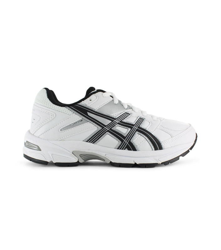 ASICS GEL-190TR LEATHER GS KIDS WHITE BLACK SILVER
