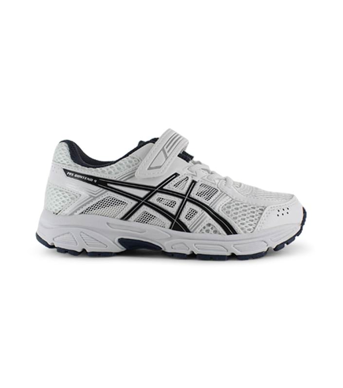 ASICS PRE-CONTEND 4 PS KIDS WHITE BLACK INSIGNIA BLUE