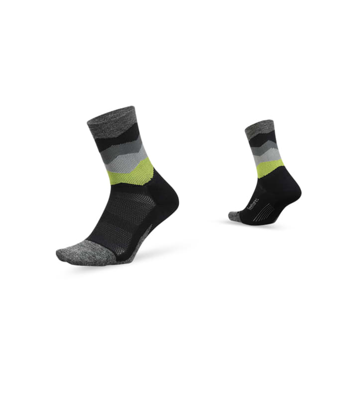 FEETURES ELITE LIGHT CUSHION MINI CREW BLACK WAVEES