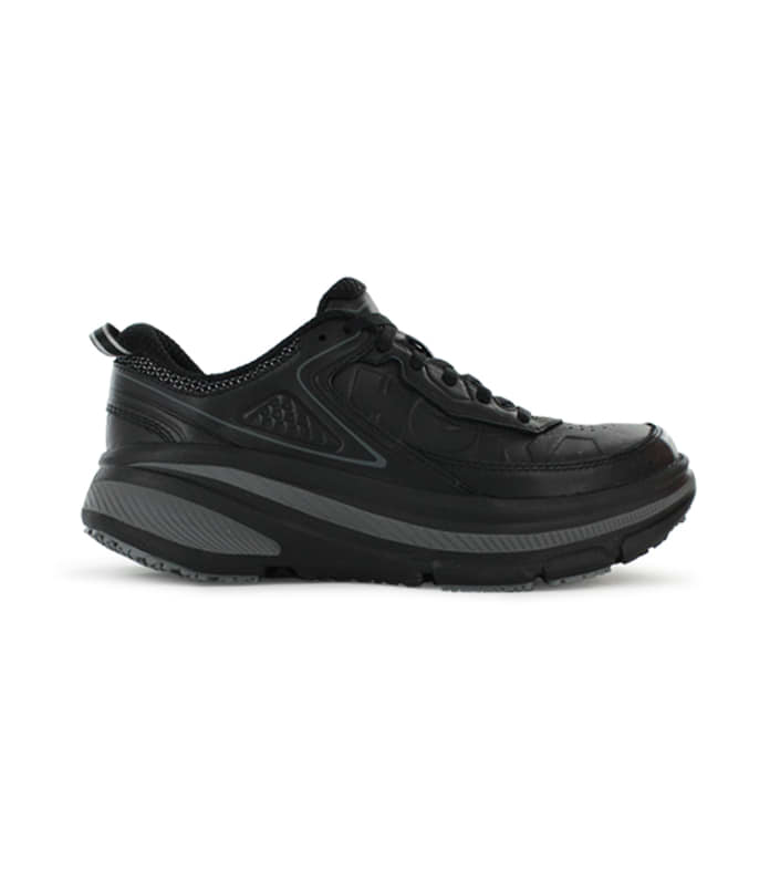 HOKA ONE ONE BONDI LEATHER WOMENS BLACK GREY