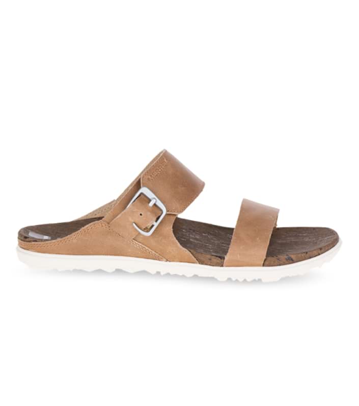 MERRELL AROUND TOWN BUCKLE SLIDE WOMENS TAN