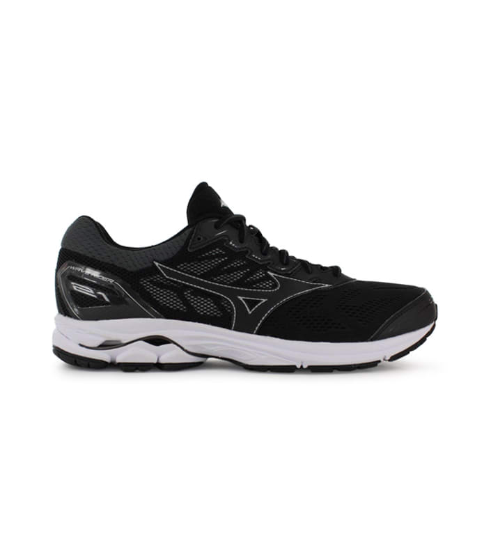 MIZUNO WAVE RIDER 21 MENS BLACK SILVER