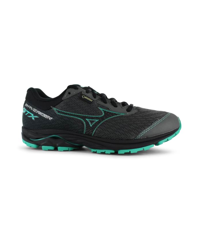MIZUNO WAVE RIDER 22 GTX WOMENS GUNMETAL BILLIARD