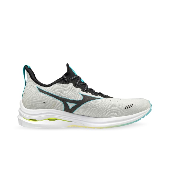 MIZUNO WAVE RIDER NEO WOMENS LUNAR ROCK BLACK BLUE