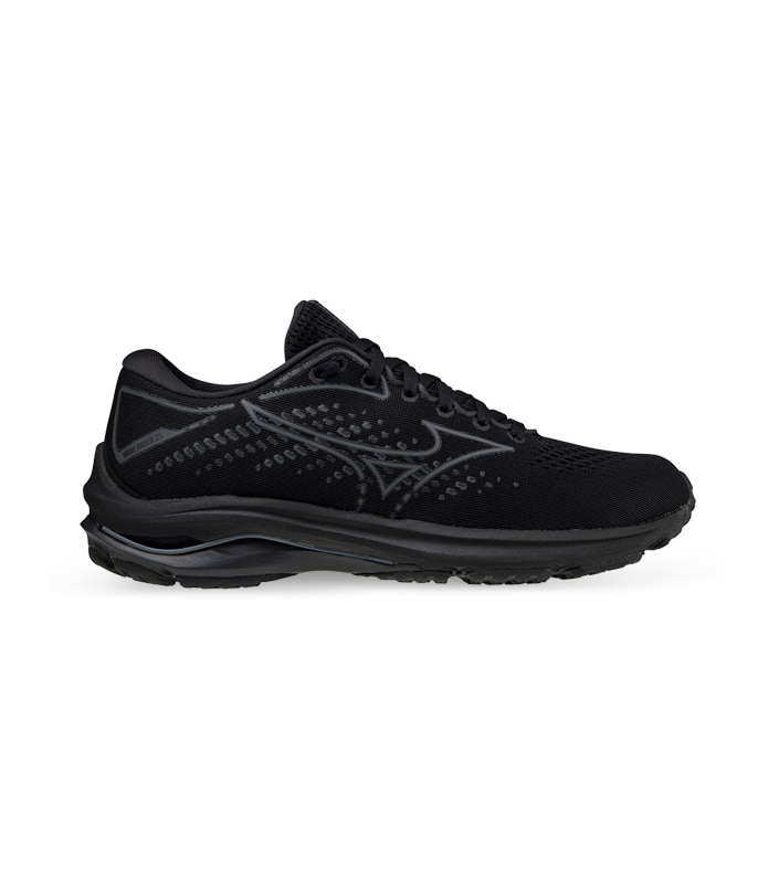 MIZUNO WAVE RIDER 25 WOMENS BLACK QUIET SHADE