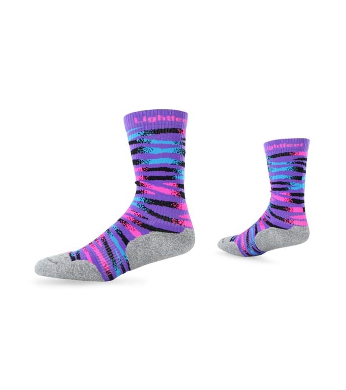 LIGHTFEET PREDATOR CREW VIOLET FLURO PINK AQUA