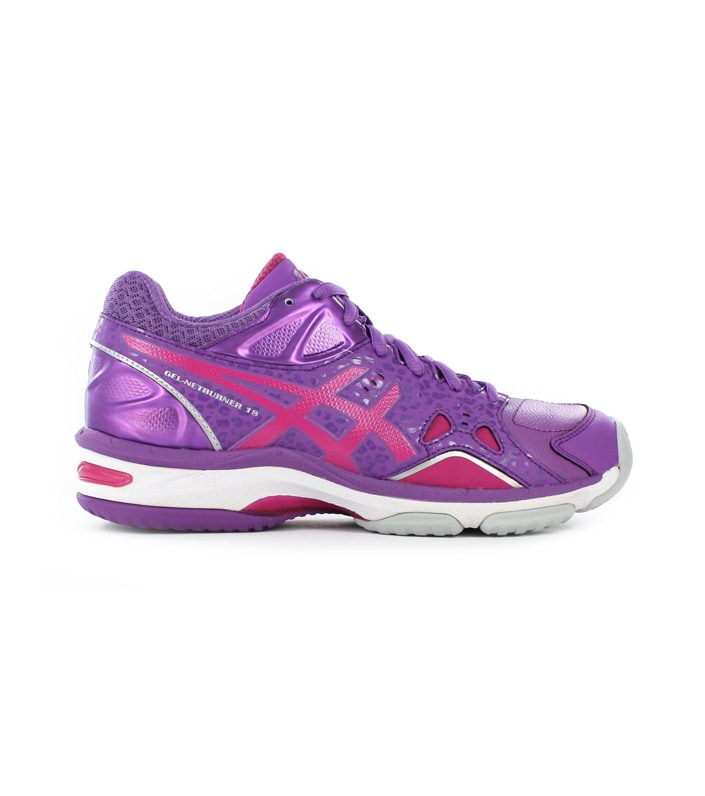 ASICS GEL-NETBURNER 18 (D) WOMENS PURPLE BERRY SILVER