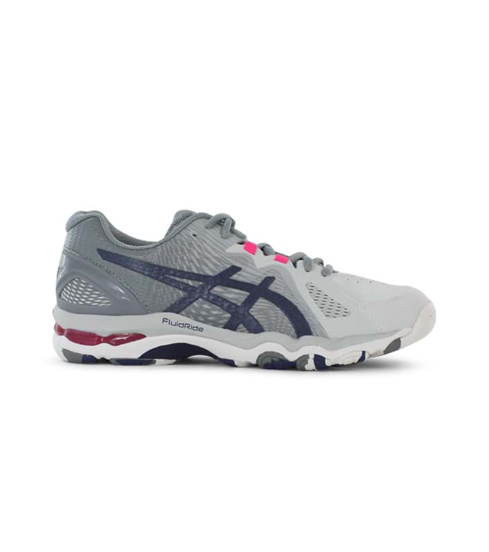 ASICS GEL-NETBURNER SUPER 8 WOMENS GLACIER GREY INDIGO BLUE 
