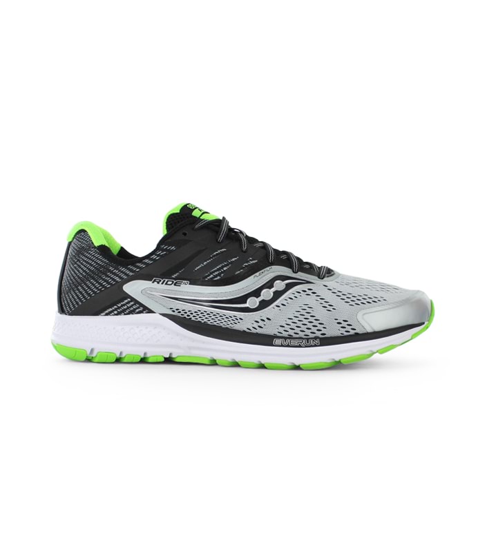 SAUCONY RIDE 10 MENS GREY BLACK SLIME