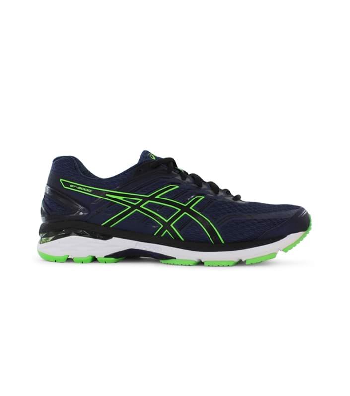 ASICS GT-2000 5 (2E) MENS INDIGO BLUE BLACK GREEN 