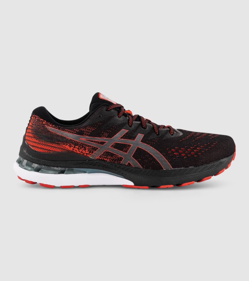 ASICS GEL KAYANO 28 2E MENS BLACK ELECTRIC RED The Athlete s Foot