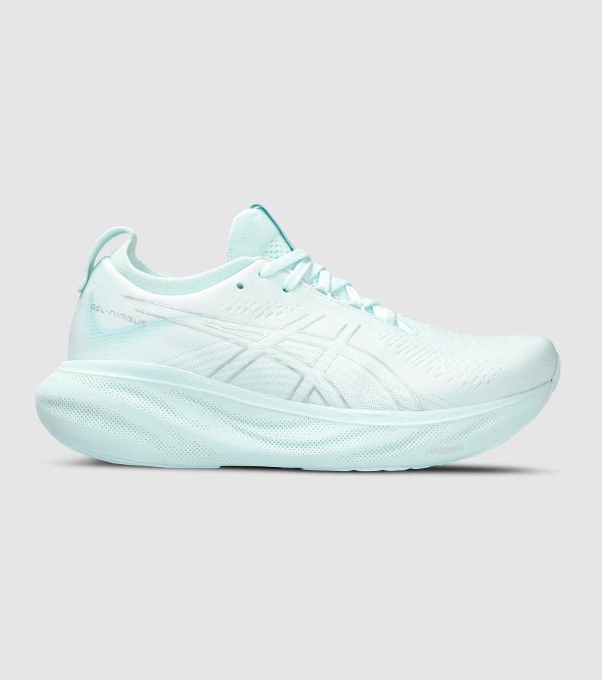 ASICS GEL NIMBUS 25 WOMENS SOOTHING SEA PURE SILVER The