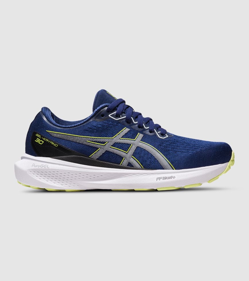 ASICS GEL KAYANO 30 GS KIDS DEEP OCEAN GLOW YELLOW The