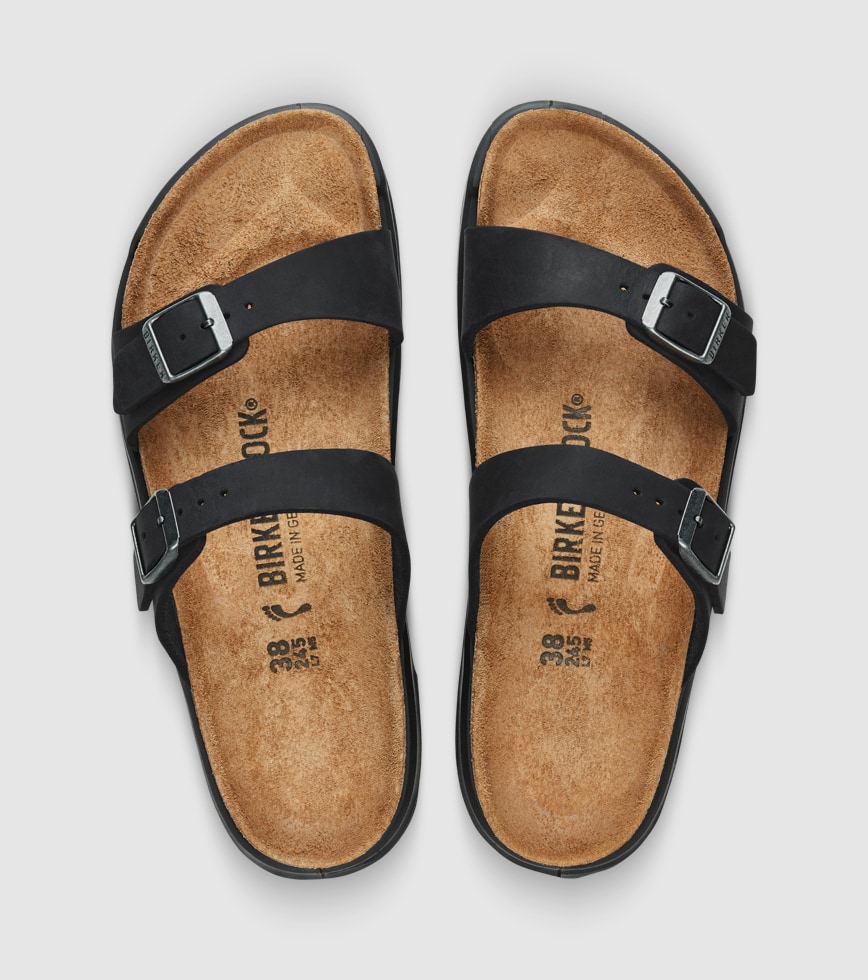 BIRKENSTOCK SIERRA CROSS TOWN NARROW WOMENS SLIDE ARCTIC BLACK