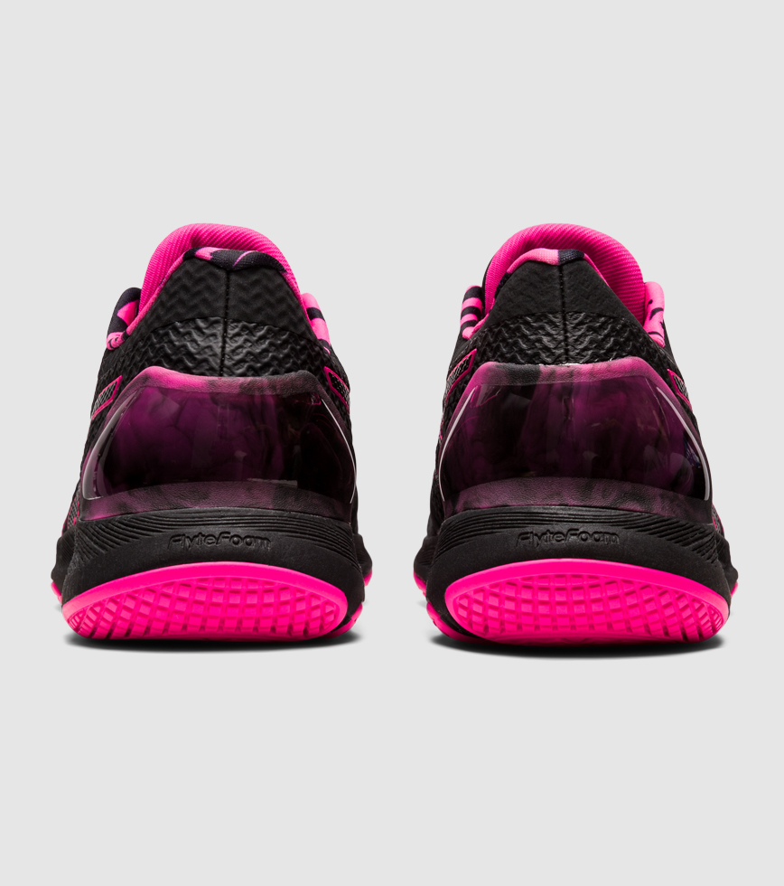 ASICS NETBURNER SUPER FF WOMENS BLACK PINK GLO The Athlete s Foot