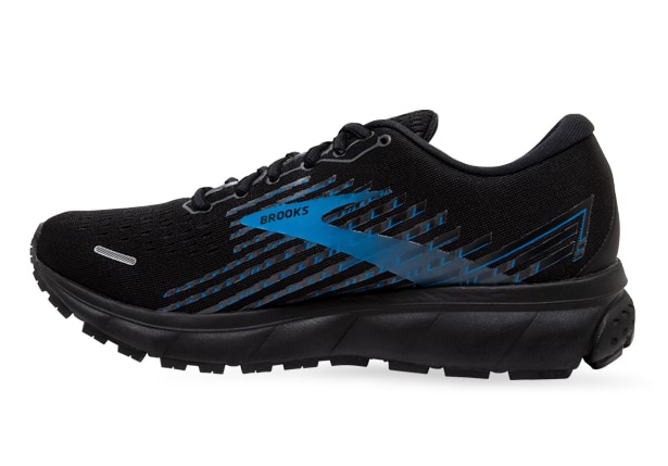 BROOKS GHOST 13 GORE TEX MENS BLACK GREY BLUE