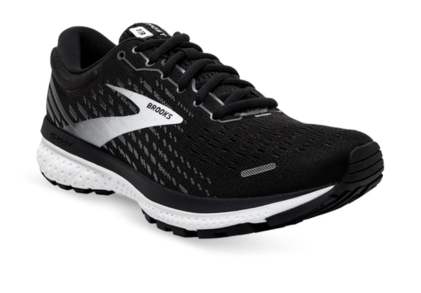 BROOKS GHOST 13 WOMENS BLACK WHITE The Athlete s Foot