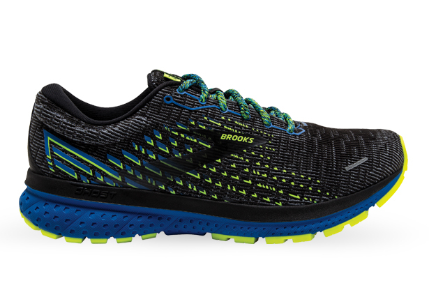 BROOKS GHOST 13 MENS PIXEL BLACK BLUE NIGHTLIFE | The Athlete's Foot