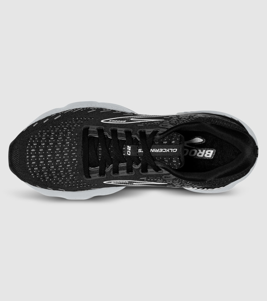 BROOKS GLYCERIN GTS 20 MENS BLACK WHITE ALLOY The Athlete s Foot
