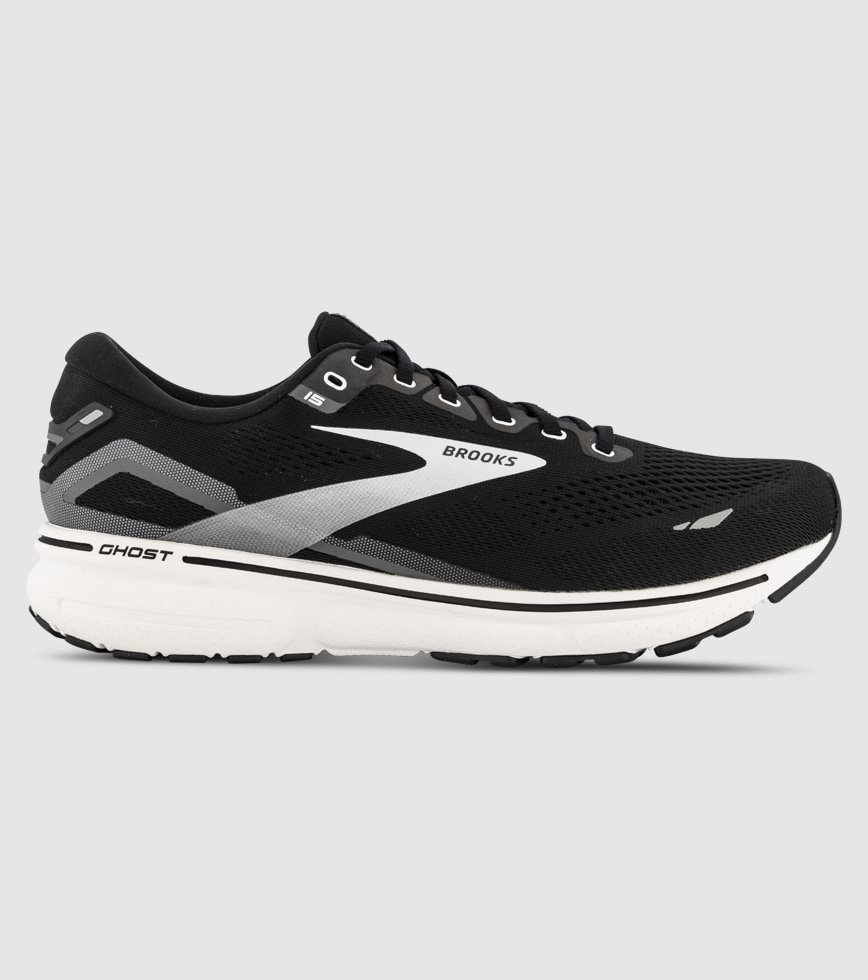BROOKS GHOST 15 2E MENS BLACK WHITE The Athlete s Foot