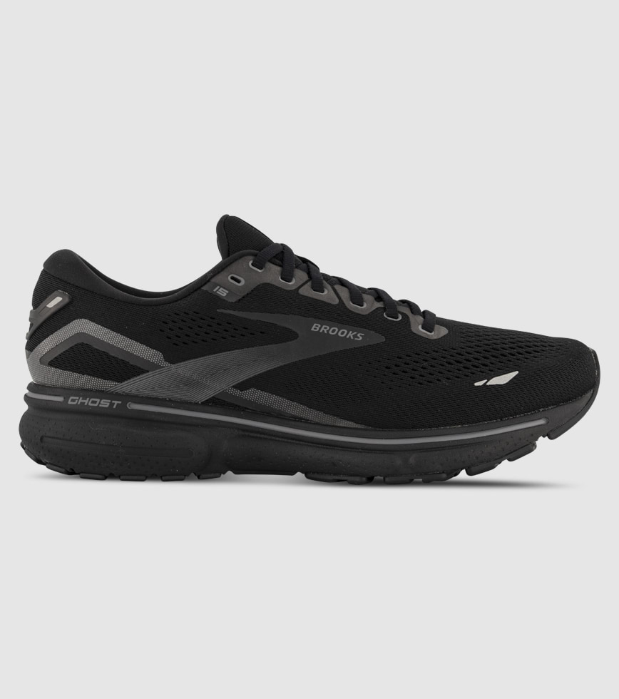 BROOKS GHOST 15 MENS BLACK BLACK EBONY