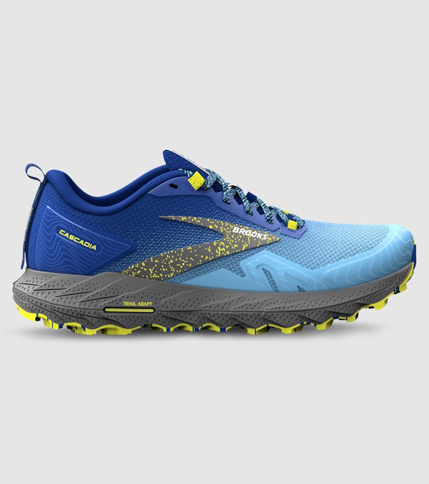 BROOKS CASCADIA 17 MENS BLUE SURF SULPHUR