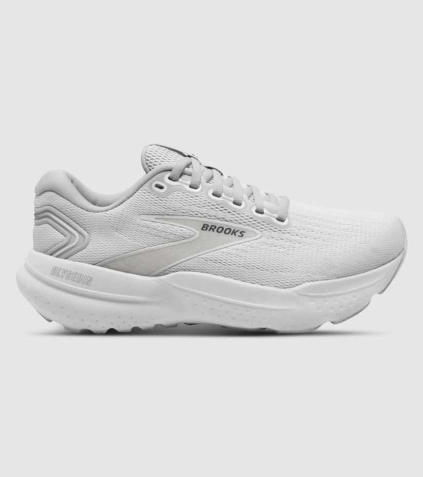 BROOKS GLYCERIN 21 WOMENS WHITE WHITE GREY