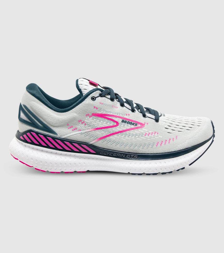 BROOKS GLYCERIN GTS 19 D WOMENS ICE FLOW NAVY PINK The