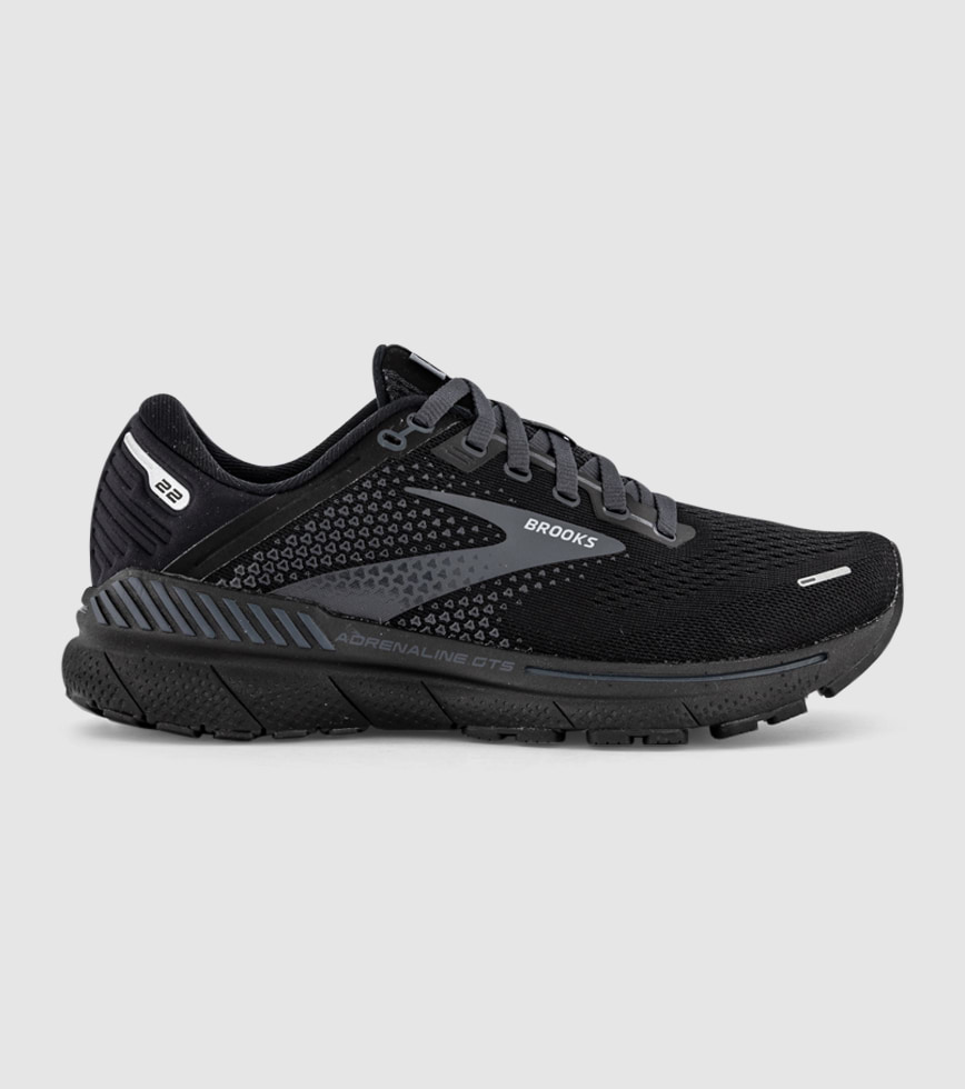 BROOKS ADRENALINE GTS 22 D WOMENS BLACK BLACK EBONY The