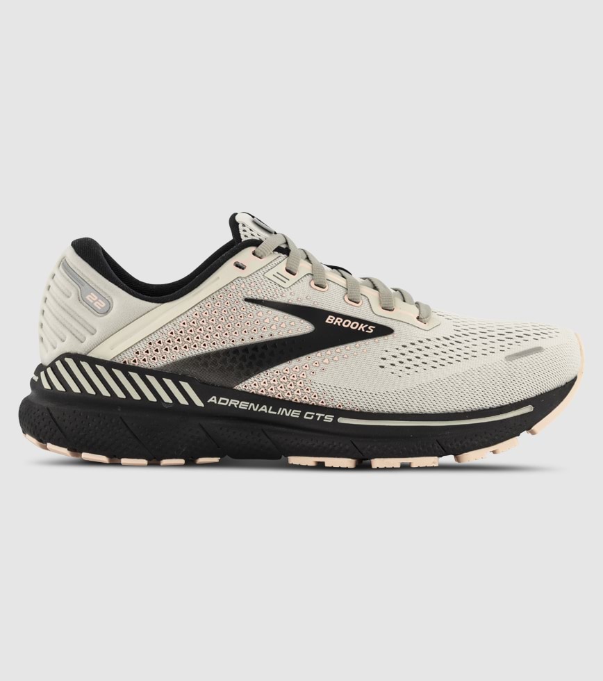 BROOKS ADRENALINE GTS 22 WOMENS GREY ROSE BLACK