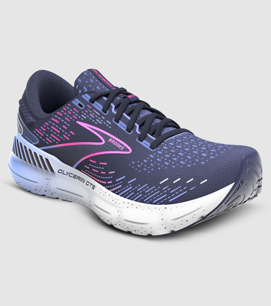 BROOKS GLYCERIN GTS 20 WOMENS PEACOAT BLUE PINK The Athlete s Foot