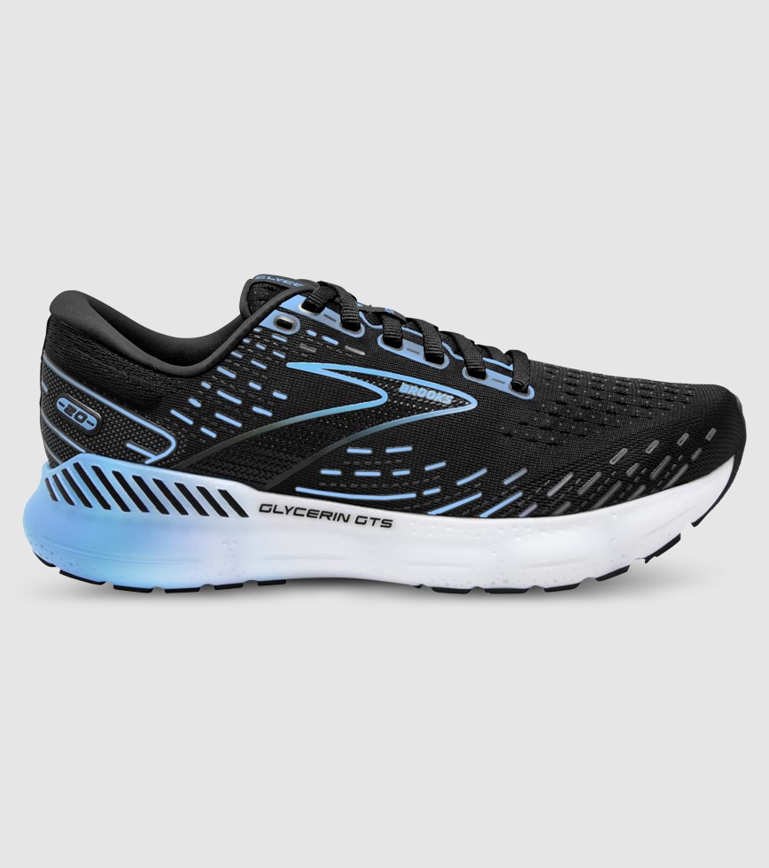 BROOKS GLYCERIN GTS 20 WOMENS BLACK KENTUCKY BLUE The Athlete s Foot