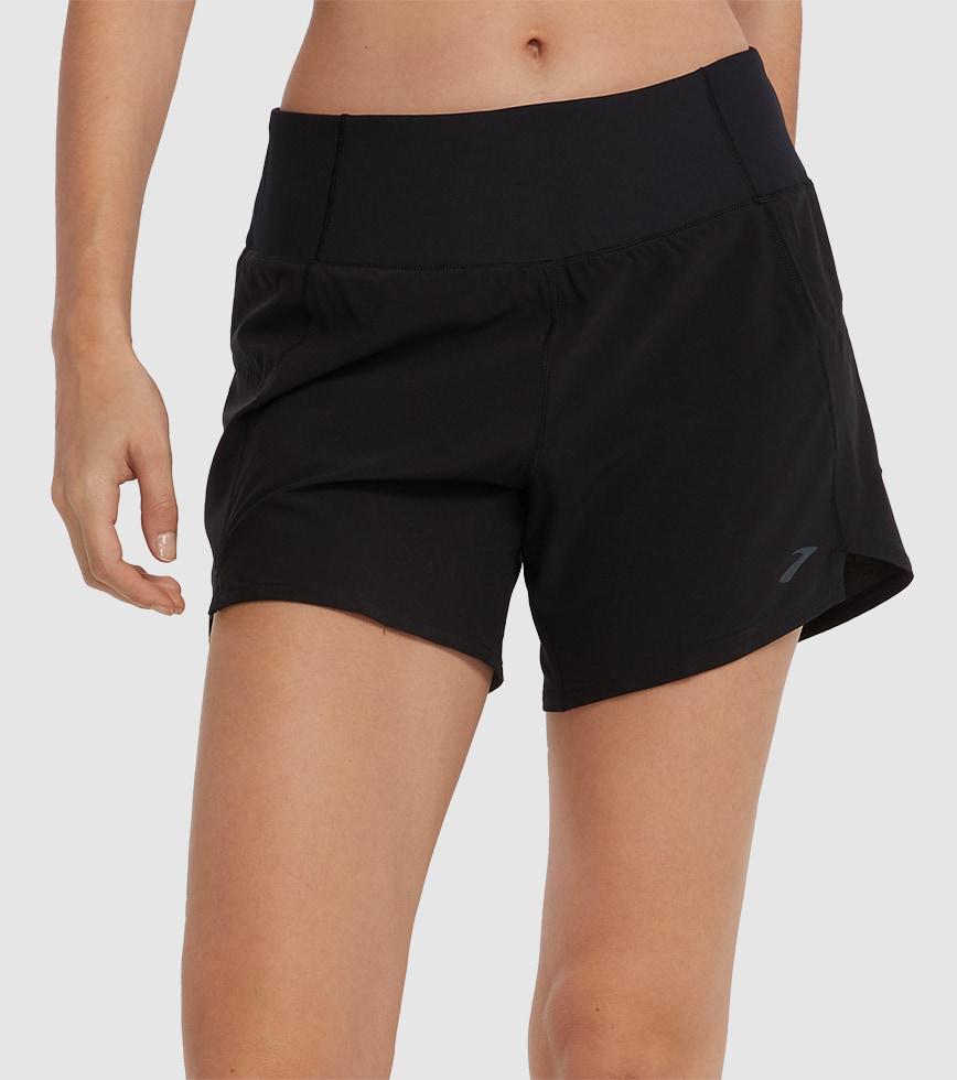 BROOKS CHASER 5 INCH SHORT WOMENS BLACK The Athlete s Foot