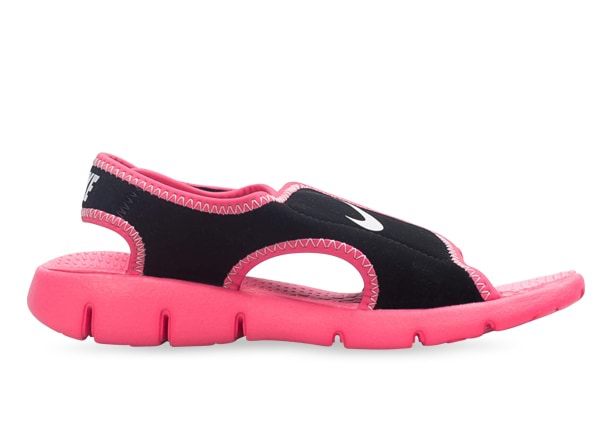 NIKE SUNRAY ADJUST 4 (GS) KIDS BLACK PURE PLATINUM DIGITAL PINK