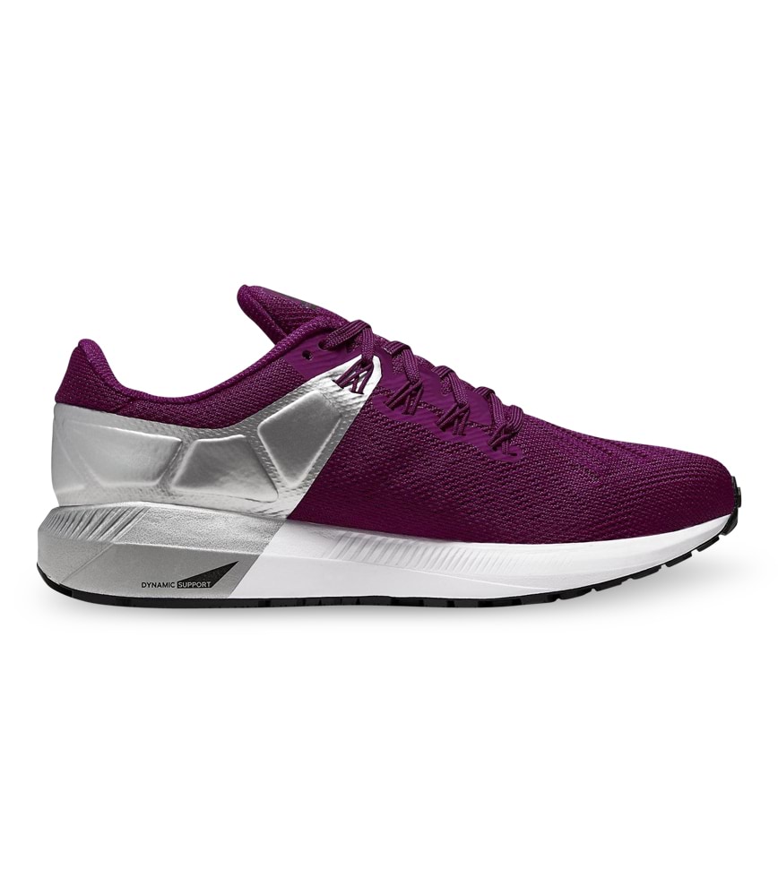 NIKE AIR ZOOM STRUCTURE 22 WOMENS TRUE BERRY BLACK CHROME WHITE
