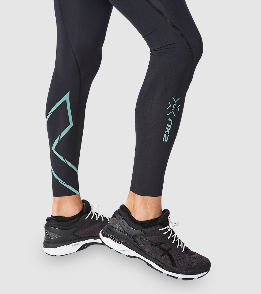 2XU LIGHT SPEED COMPRESSION TIGHTS MENS BLACK SILVER SAGE