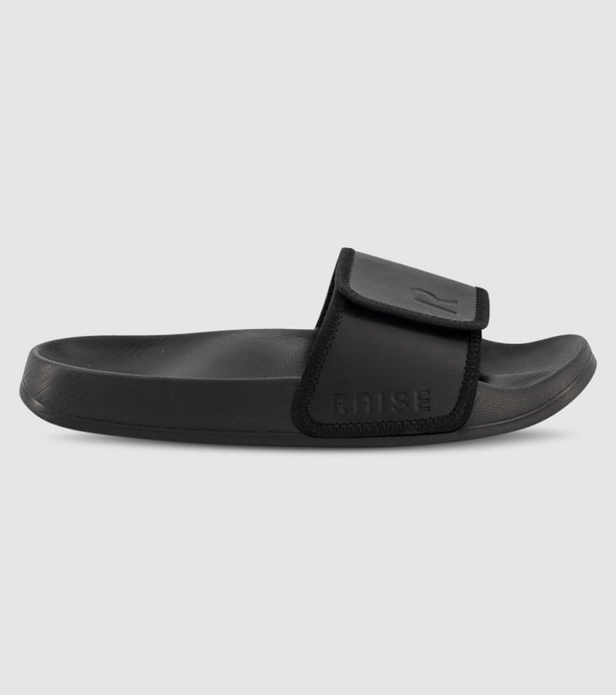 RAISE SLIPS UNISEX SLIDES BLACK