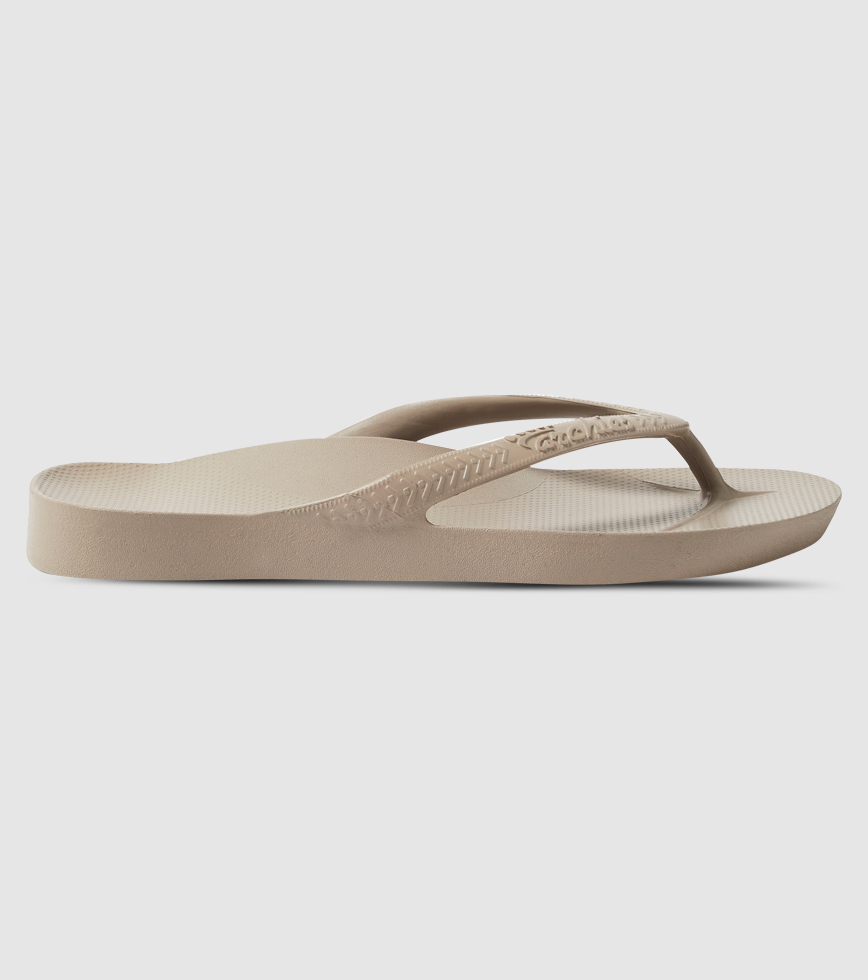 ARCHIES ARCH SUPPORT UNISEX THONG TAUPE