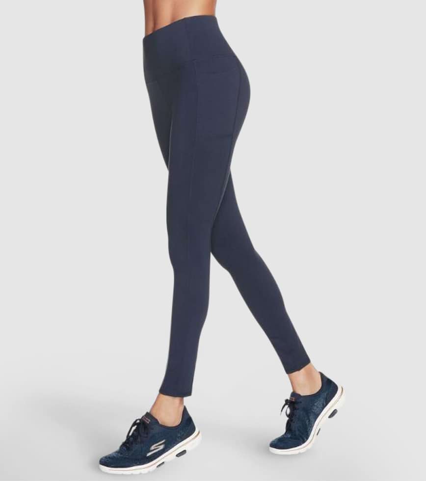 SKECHERS GOWALK HIGH WAIST LEGGING II WOMENS BLUE IRIS