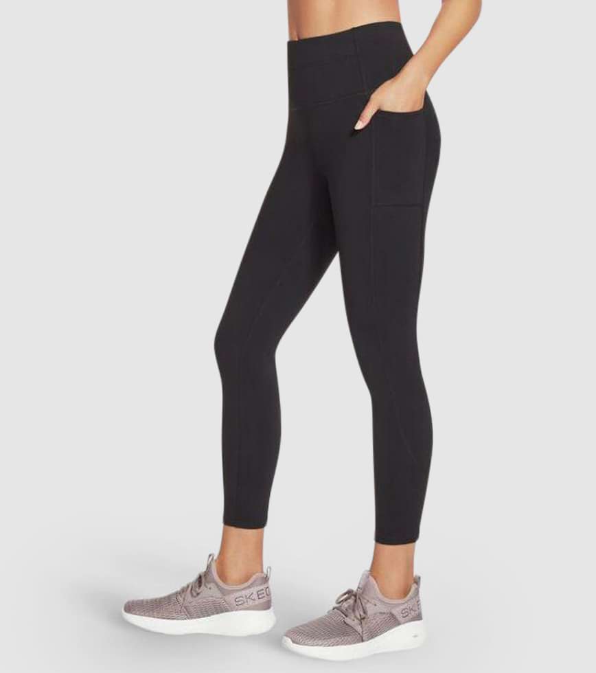 SKECHERS GOFLEX HIGH WAIST 7/8 LEGGING II WOMENS BOLD BLACK