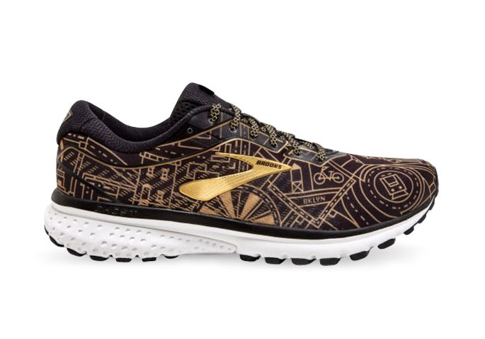 womens brooks ghost 12 black and gold