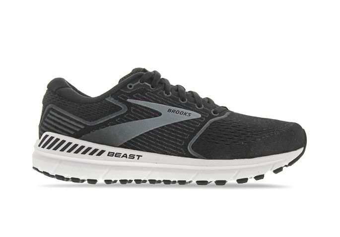 BROOKS BEAST 20 (4E) MENS BLACK EBONY GREY | The Athlete's Foot