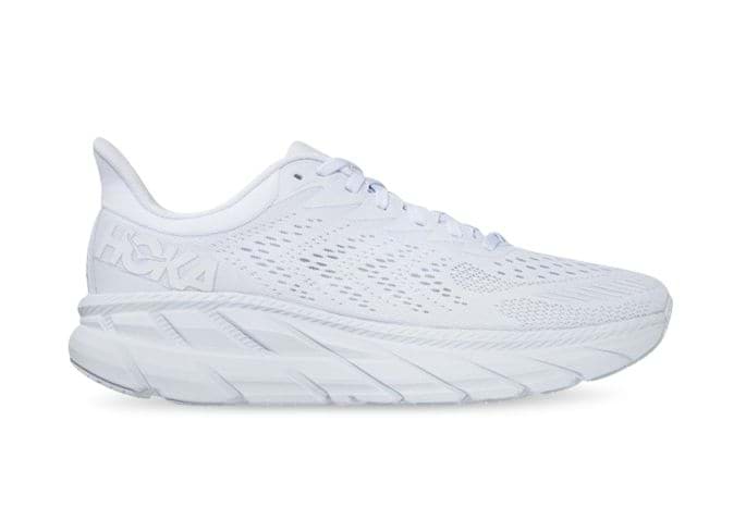 HOKA CLIFTON 7 WOMENS WHITE WHITE | The Athlete's Foot