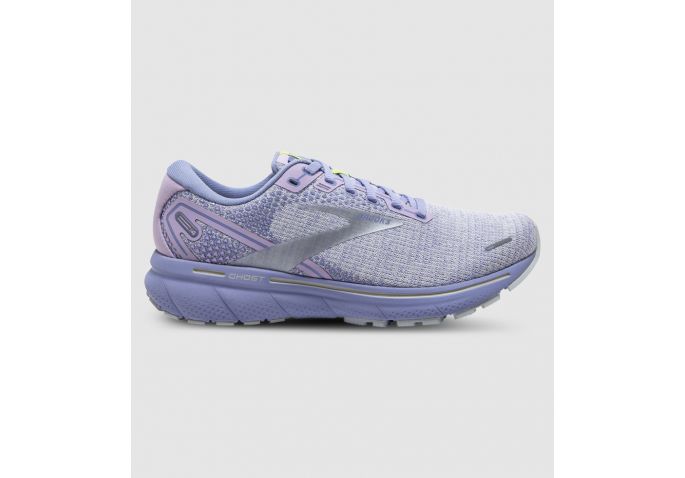 BROOKS GHOST 14 WOMENS MU LILAC PURPLE LIME | The Athlete's Foot
