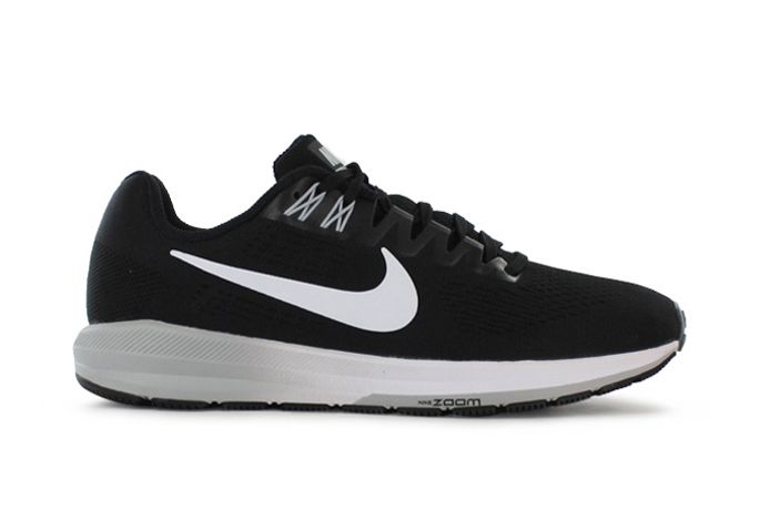 NIKE AIR ZOOM STRUCTURE 21 WOMENS BLACK WHITE | Black Womens Supportive ...