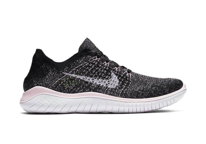 nike free flyknit black and white womens