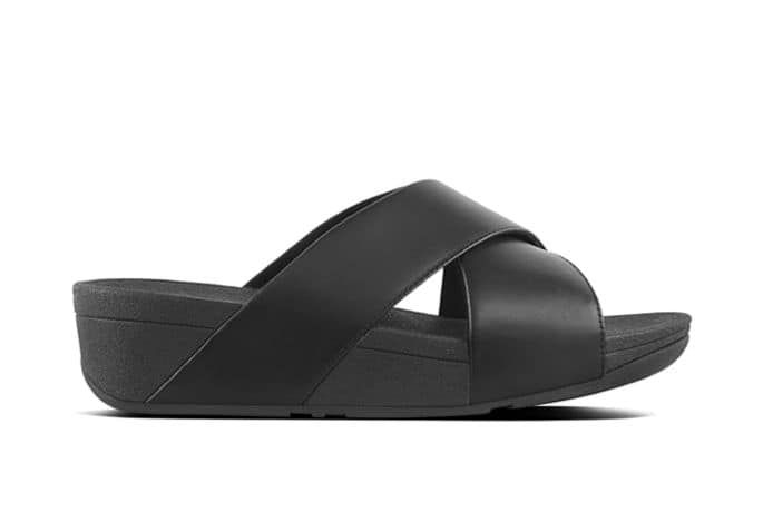 Shop FitFlop Lulu Slide for Women - Black | The Athlete's Foot